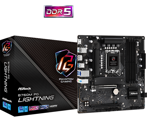 ASRock B760M PG LIGHTNING/D4 [使用期間 3ヶ月] ASRock | B760M PG Lightning